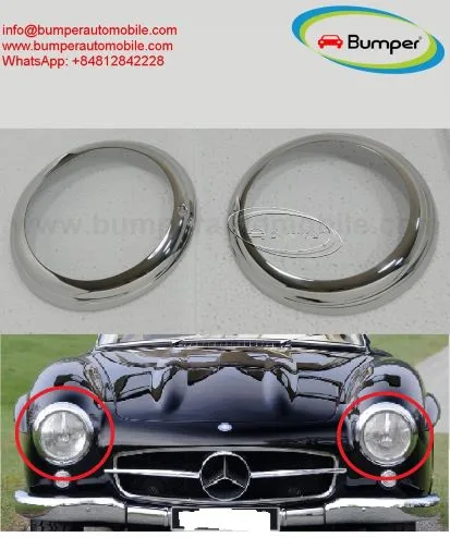 Mercedes 190 SL Roadster headlight ring set new