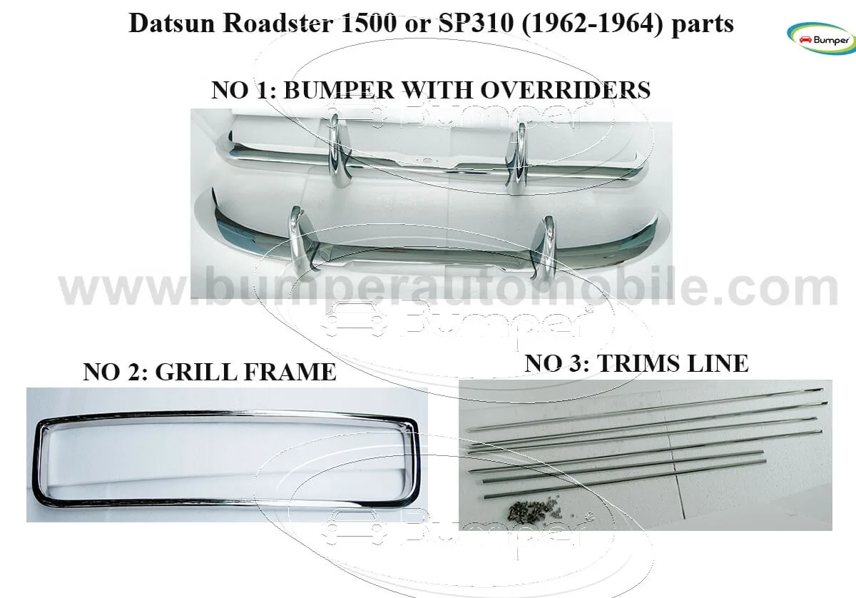 Datsun Roadster 1500 or SP310 (1962-1964) bumpers with an over
