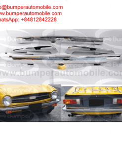 Triumph TR6 (1974-1976) bumpers without license plate shield new